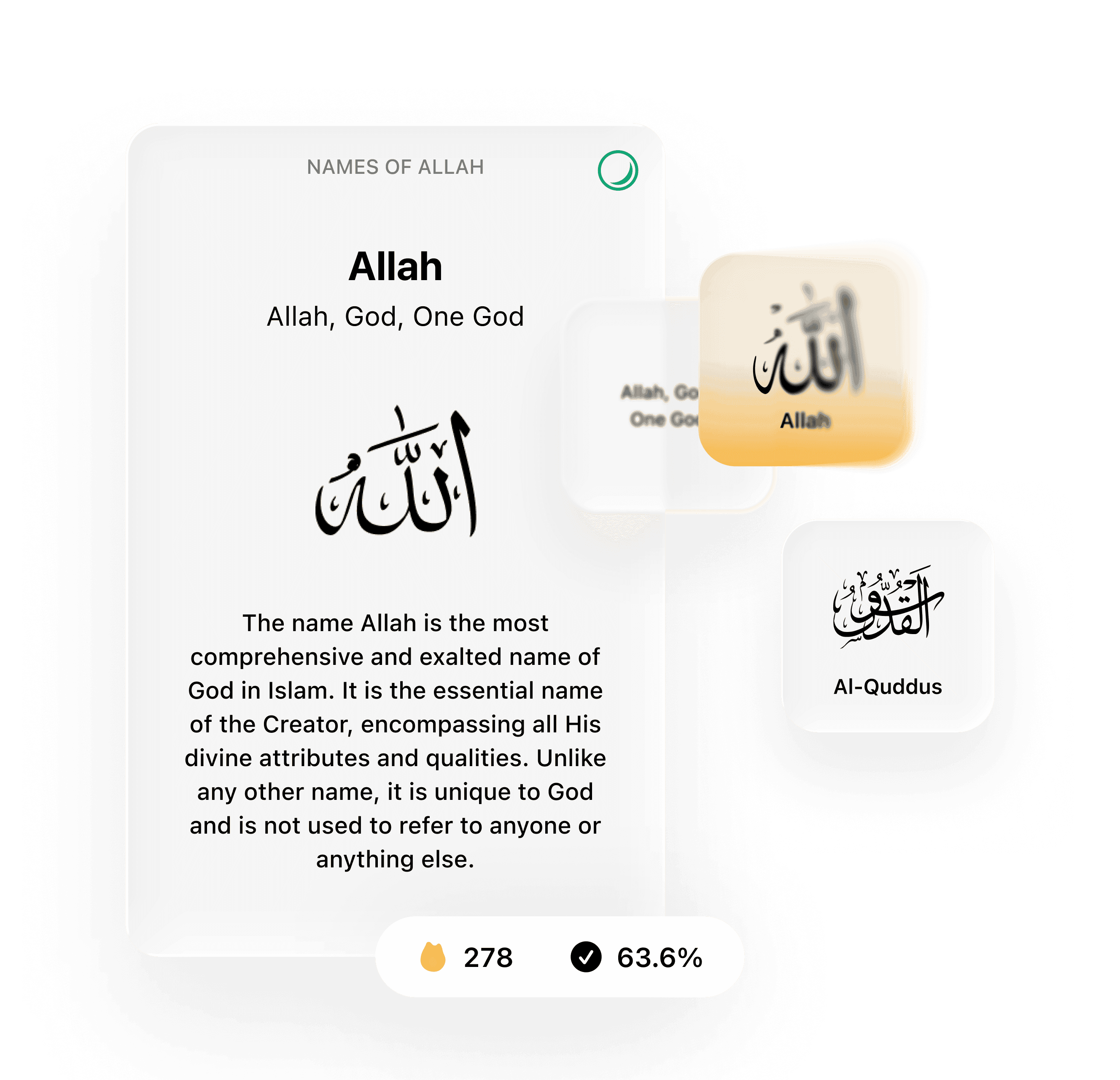99 names of Allah course screen