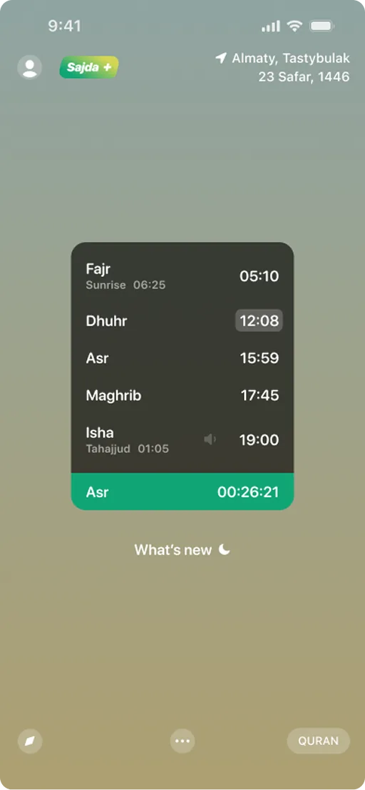 Prayer times